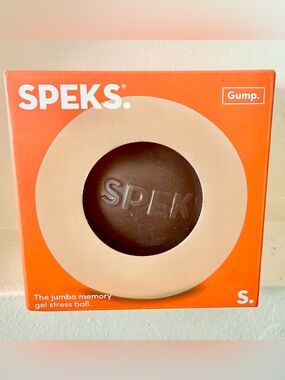 NEW! SPEKS JUMBO GUMP Memory Gel Stress Ball - “reef” (orange)